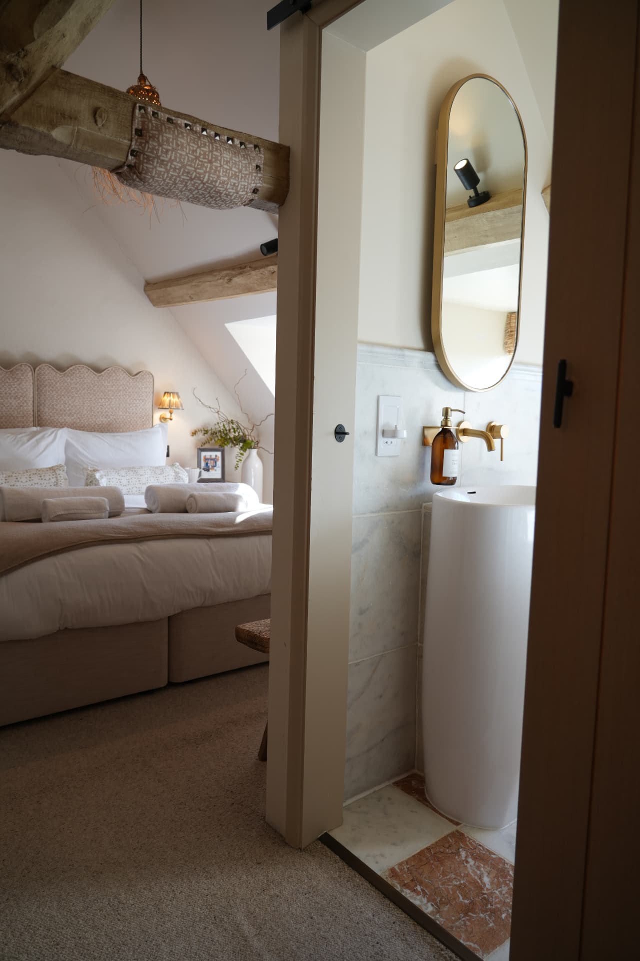 View from the bedroom into the ensuite