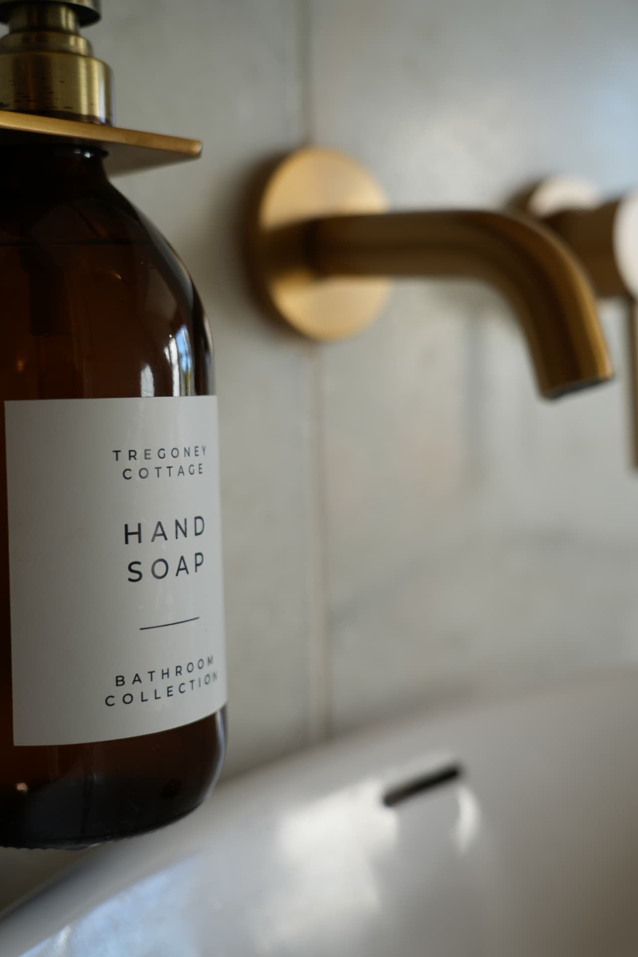 Close-up of a Tregoney soap label